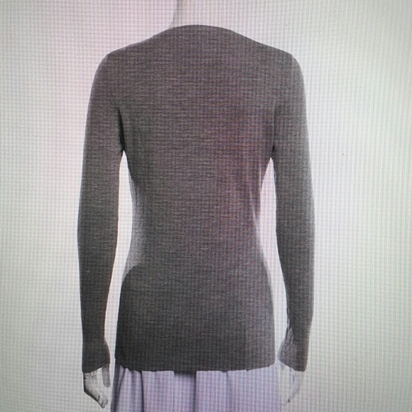 BARBARA BUI - luxe wool grey v-neck - Picture 2 of 2